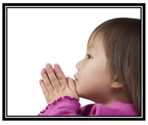 little girl praying